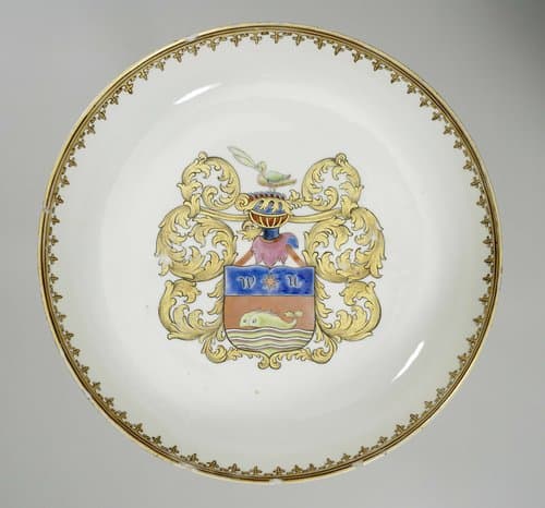 Schaal met het wapen van de familie Udemans by anonymous