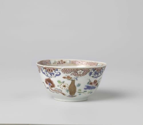 Bell-shaped cup with flower vase, flower sprays and ruyi-scepter by anonymous