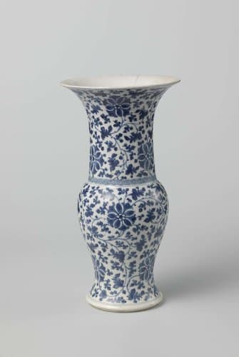 Balustervase with stylized flower pattern by anonymous