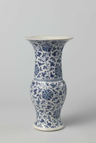 Balustervase with stylized flower pattern by anonymous
