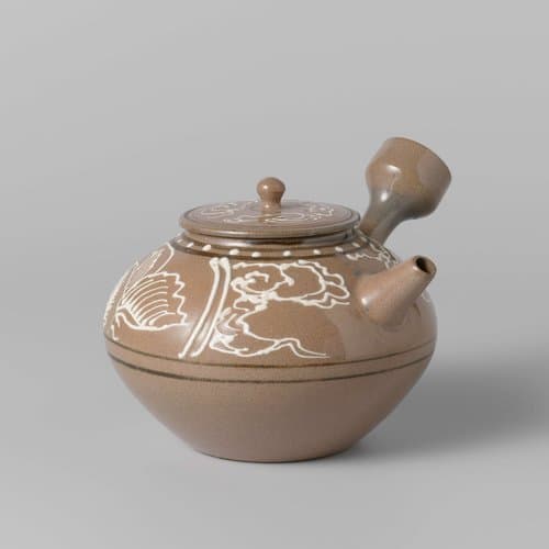 Teapot with flower sprays by anonymous