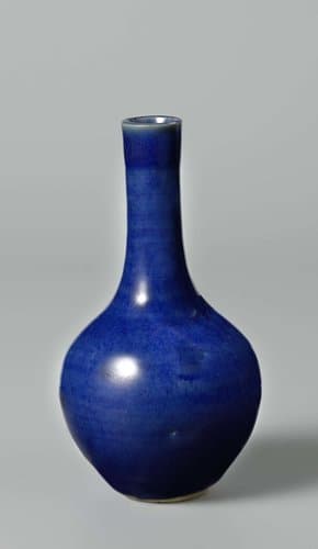 Bottle vase with powder blue by anonymous