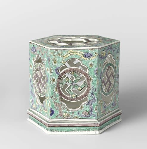 Hexagonal lantern with pierced sides by anonymous