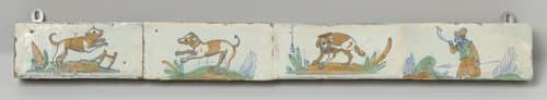 Veld van vier randtegels by anonymous