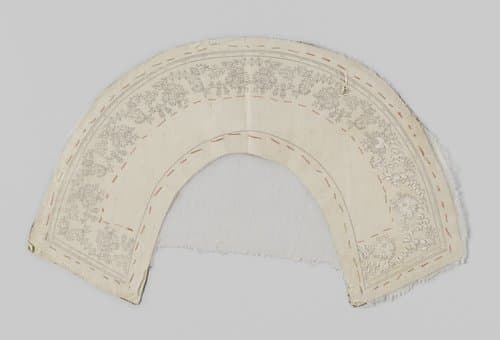 Kraag van linnenbatist met witwerk, onvoltooid by anonymous