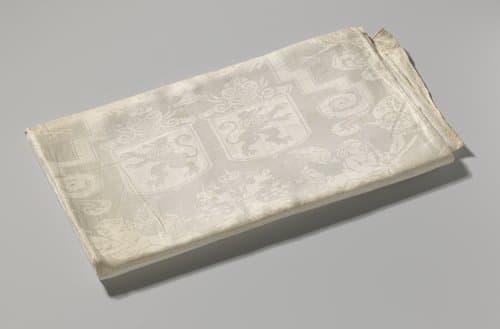 Tafellaken van linnendamast met Karel VI van Habsburg by anonymous