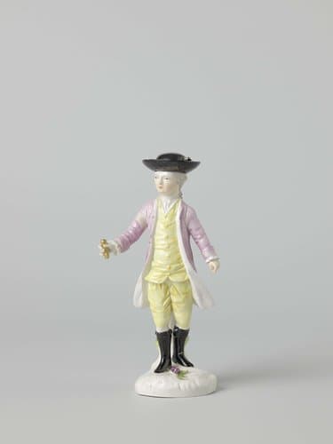 Figure of a man with a cane