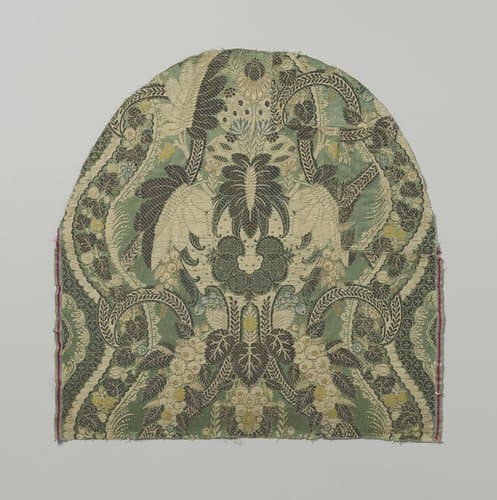 Fragment veelkleurig zijdelampas by anonymous