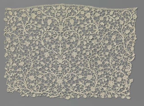 Jabot van naaldkant met hartvormige ranken by anonymous