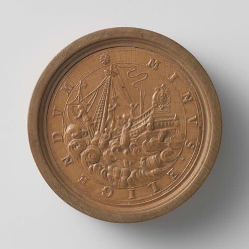 Damschijf met voorstelling by Unknown Artist
