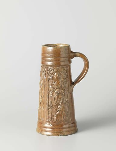 Cilindrische drinkkan (<snelle>) met Judit, Esther en Lucretia by anonymous