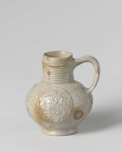 Jug with ribbed neck and coat of arms by anonymous