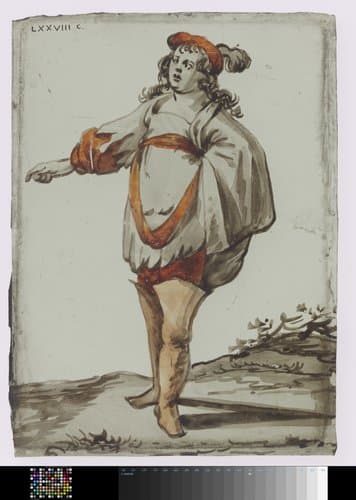 Ruit met een jongeman by anonymous