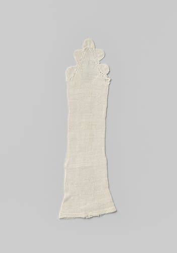 Mitaine van witte gebreide katoen by anonymous