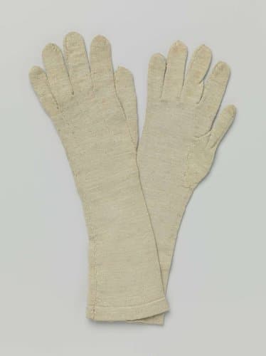 Handschoenen van grijsblauwe gebreide half wol by anonymous