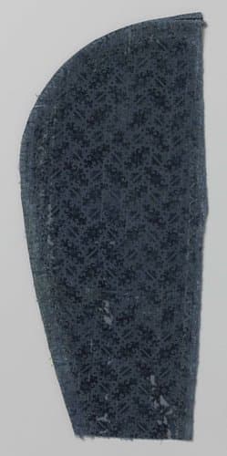 Fragment blauw zijdefluweel by anonymous