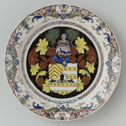 Bord, beschilderd met het wapen van IJan Kovenhoven by anonymous