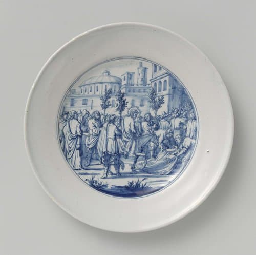 Drie borden met Bijbelse voorstellingen by anonymous