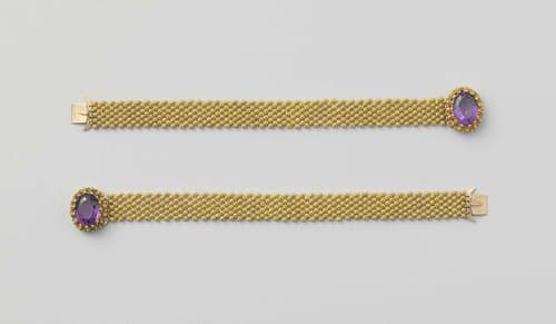 Armband van goud en amethist by Jean Baptiste Bonnard