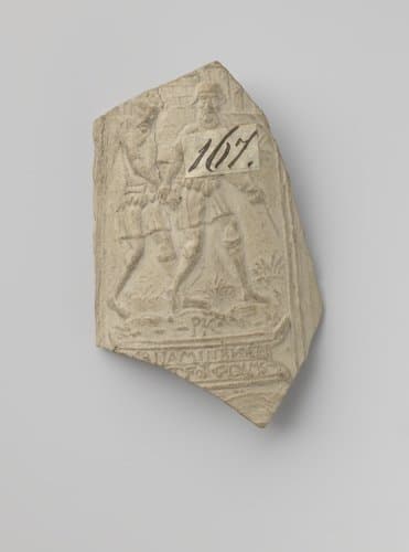 Fragment of a 'schnelle' tankard with the blind Paul by anonymous