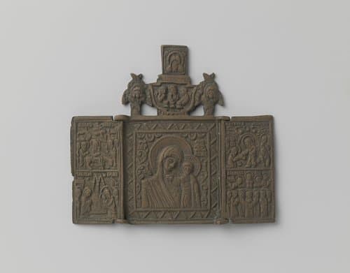 Triptiek met de Moeder Gods van Kazan en scènes uit het leven van Christus by anonymous