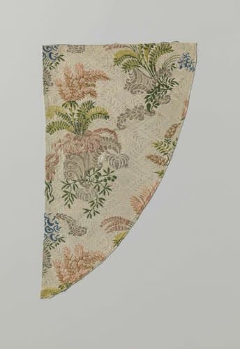 Fragment veelkleurig zijdeweefsel by anonymous