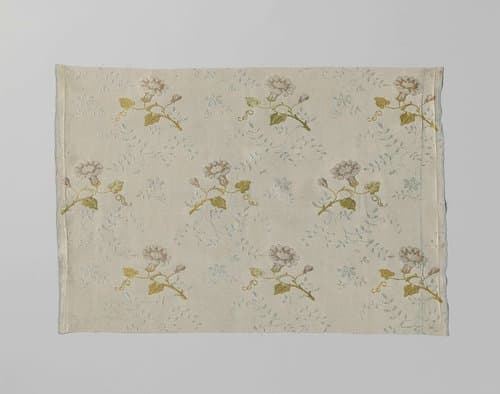 Fragment gebrocheerde zijde by Unknown Artist