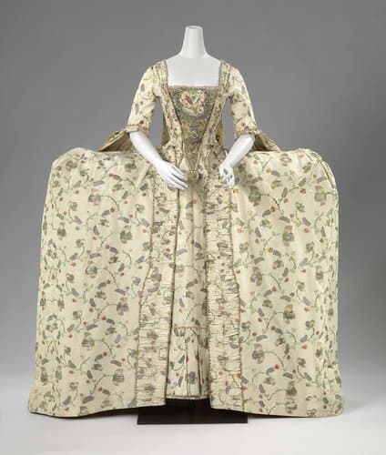 Sack-Back Gown with a Half Skirt (robe à la française) by anonymous