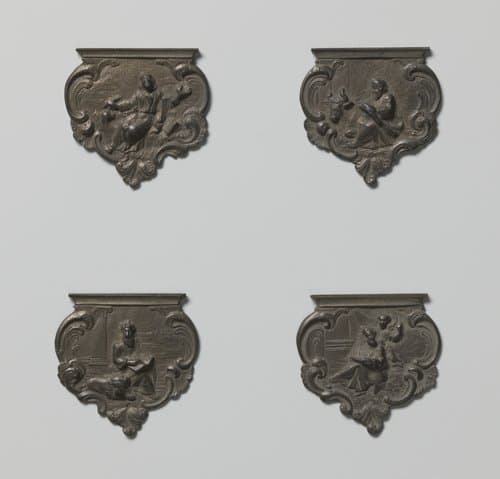 Modellen voor klampen van boeksloten met de vier evangelisten by anonymous