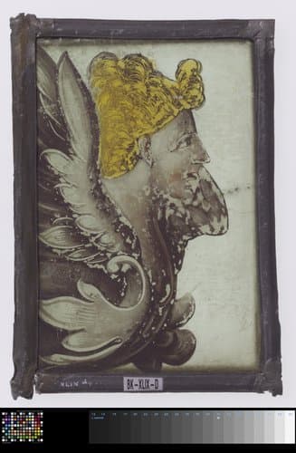 Ruit met engelenfiguur by anonymous