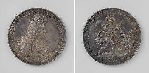 Johan Georg IV, keurvorst van Saksen trekt de Rijn over by Philipp Heinrich Müller