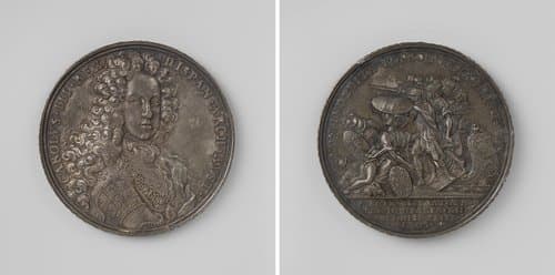 Vertrek van Karel III uit Wenen om bezit te nemen van de Spaanse troon by Georg Hautsch