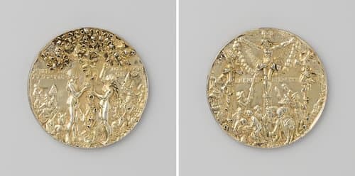 Zondeval en kruisiging by Hans Reinhart (der Ältere)