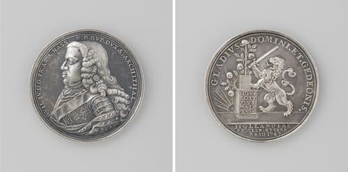 Verheffing van de prins van Oranje tot stadhouder by Nicolaas van Swinderen