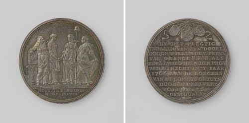 Inhuldiging van Willem V by Hendrik de Meijer