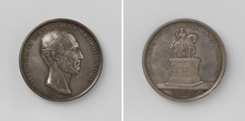 Oprichting van een standbeeld voor Willem I, prins van Oranje, ter ere van Willem II, koning der Nederlanden by Alfred Emile O'Hara de Nieuwerkerke
