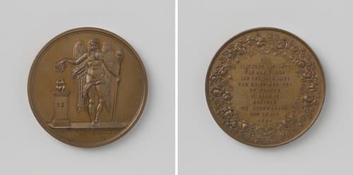 Vijfentwintigjarig huwelijk van Jacob Dirks, lid van de Tweede Kamer en Minschje Bolman by David van der Kellen (1804-1879)