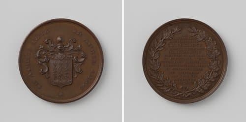 H.W. Roelants, luitenant-kolonel der schutterij, penning aangeboden door de onderofficieren en korporaals ter ere van zijn vijftigjarig jubileum by Pauwels & Zn