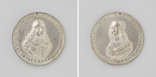 Frederik Willem, markgraaf van Brandenburg en Louise Henriette van Oranje by Christoph Melchior