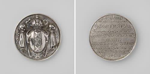 Beleg van Amsterdam door Willem II by Johann Höhn