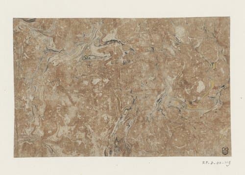 Fantasie- of lussenmarmer in bruin by anonymous