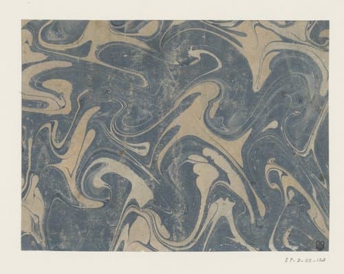 Fantasie- of lussenmarmer in blauw en roze by anonymous