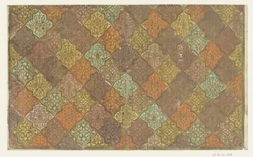 Blad met tegelpatroon by Johann Michael Schwibecher