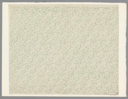 Blad met strooipatroon van ranken en stippen by anonymous