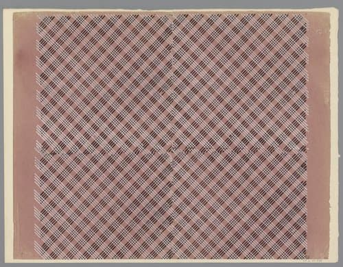 Blad met ruitenpatroon van diagonale lijnen by anonymous