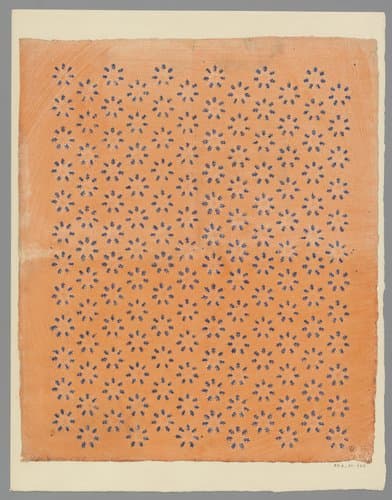 Blad met strooipatroon van stermotief by anonymous