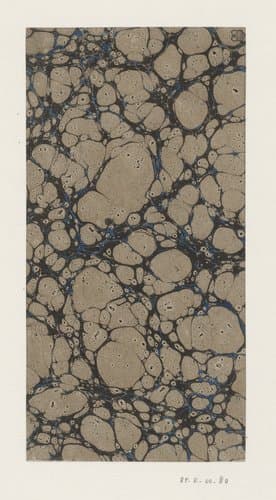 Hagelmarmer in blauw, zwart en lichtbruin by anonymous