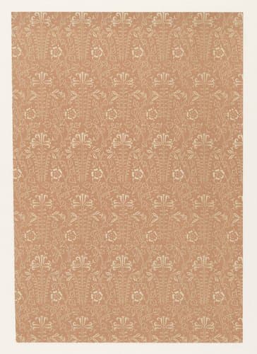 Blad met banenpatroon van bloemen met bladeren by anonymous