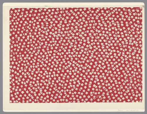 Blad met strooipatroon van bloemen by anonymous