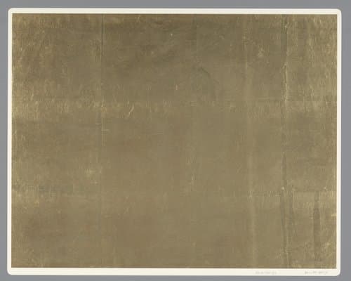 Blad effen goudkleurig metaalpapier by anonymous